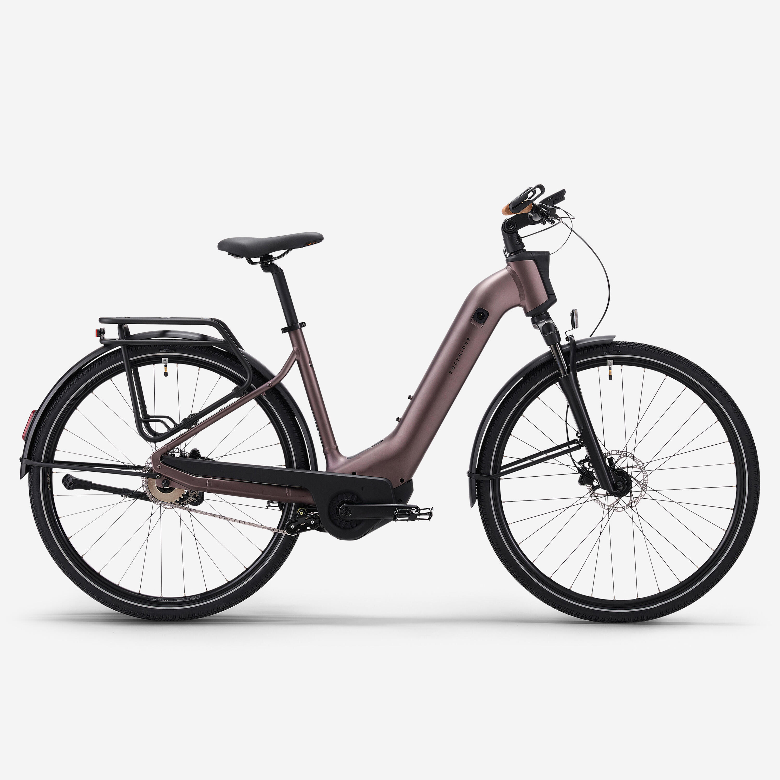 Purple electric bicycle.