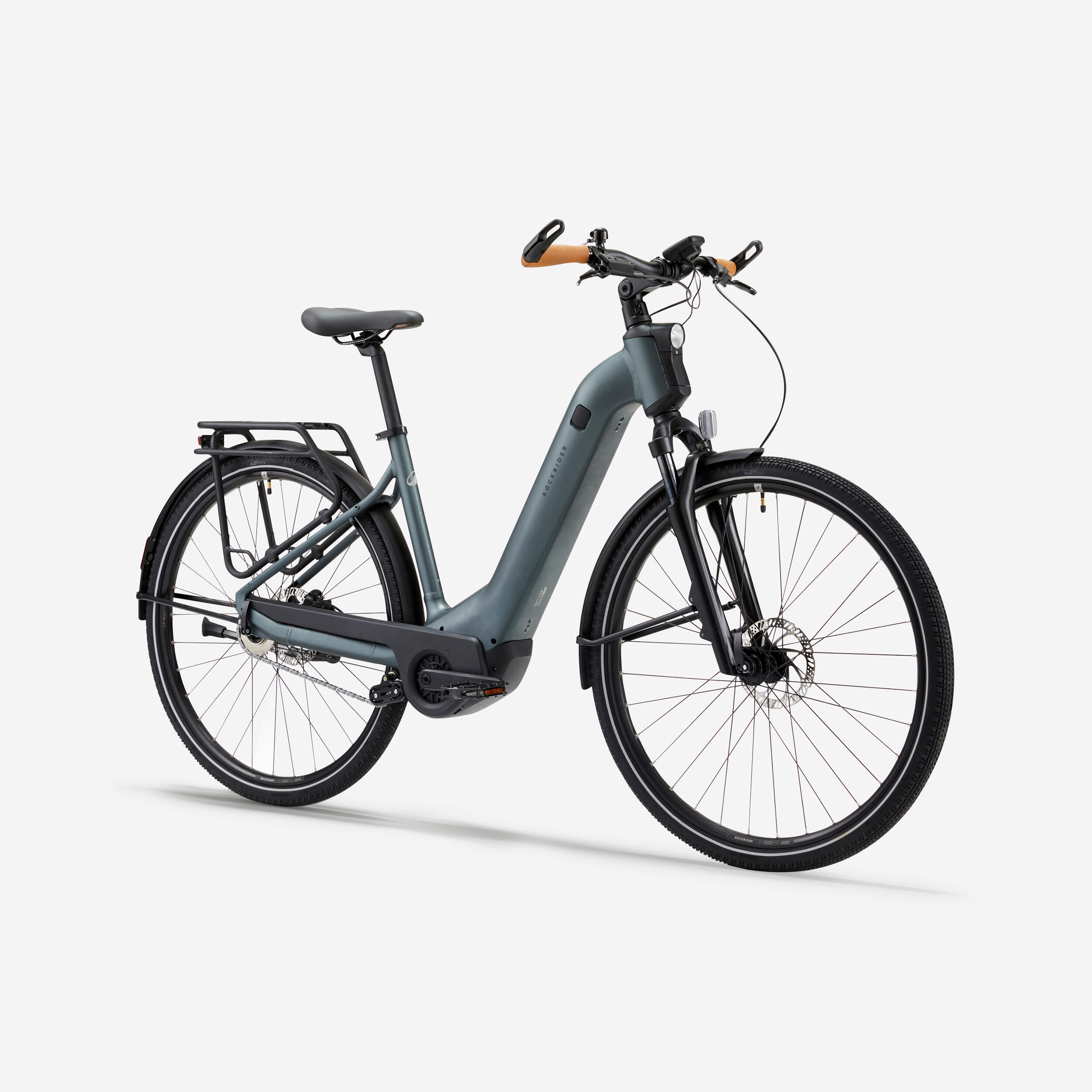 A blue bicycle
